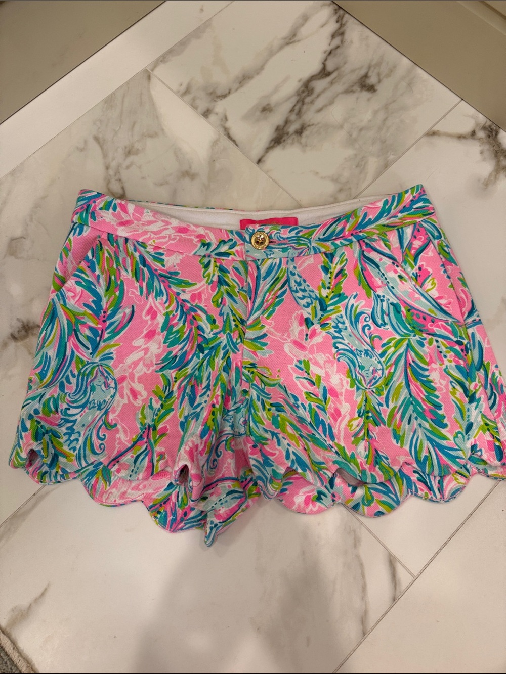 Lilly Pulitzer Pink Label Floral-Lined Shorts